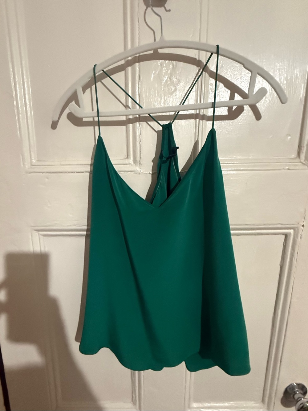 J. Crew Emerald Green Silk Cami Top